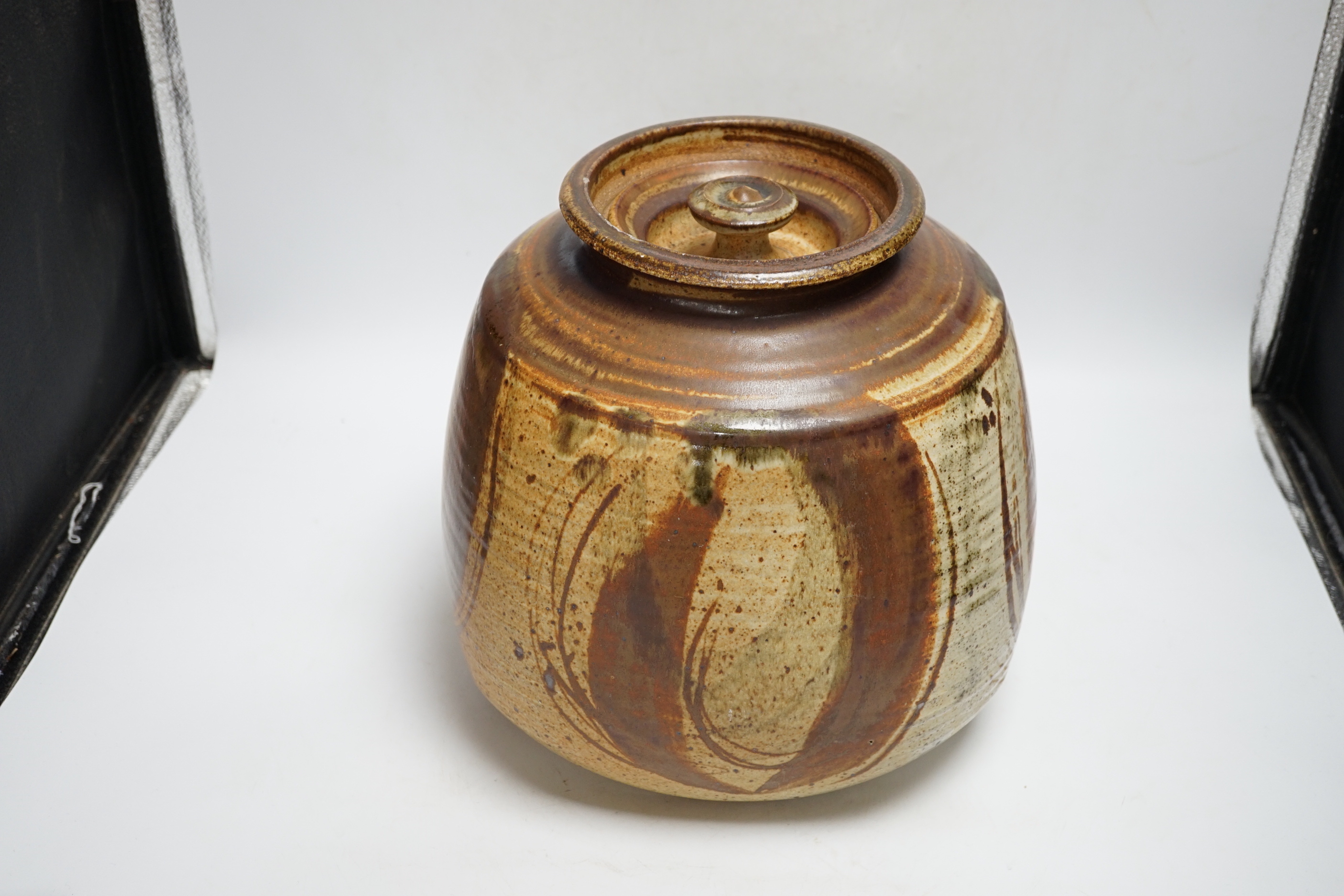 Michael Casson - a large studio pottery jar and cover, 27cm